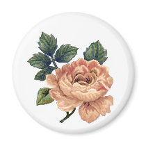 Peach Rose - Vintage Makeover. Refrigerator Magnet