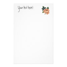Peach Rose - Vintage Makeover. Stationery Design
