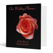 Peach Rose Wedding Planner Binder binders
