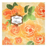 Peach Roses Couple's Shower Invite