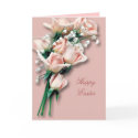 Peach Roses Easter Card by elenaind Peach Roses Easter Card