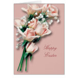 Peach Roses  Easter Card