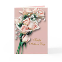 Peach Roses Mother's Day Card