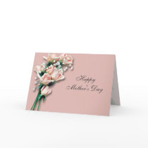 Peach Roses Mother's Day Card by elenaind Peach Roses Mother's Day Card