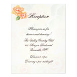 Peach Roses Reception Card