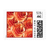 Peach Roses RSVP Stamp