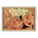 Peach Roses Wedding Blessings cards