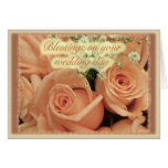 Peach Roses Wedding Blessings cards