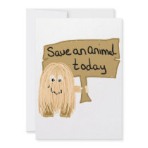 Peach save animal invitation