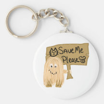 Peach Save Me Key Chain