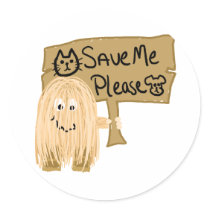 Peach Save Me Sticker