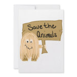 Peach save the animals invitations