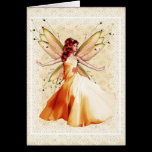 Peach Shabby Chic Fairy Card cards