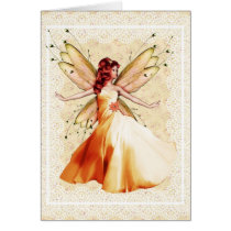 Peach Shabby Chic Fairy Card