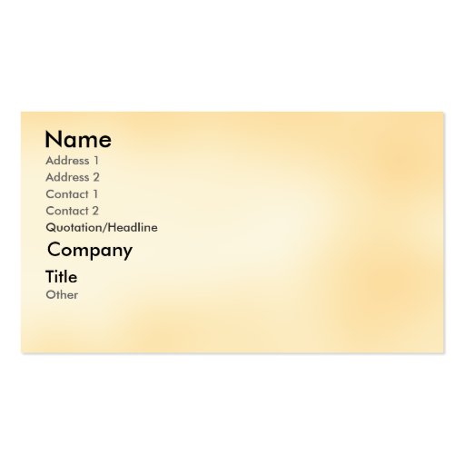 Peach - shaded business card template (front side)