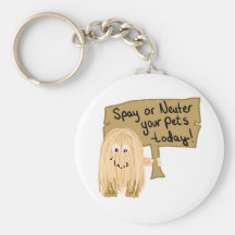 Peach Spay or Neuter Key Chain