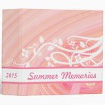 Peach Spirals, Filigree & Flowers Vinyl Binder