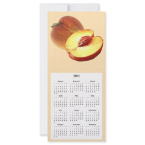 Peach Telephone and Calender card Personalized Rack Card