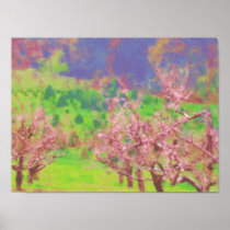 Peach Trees Print/Poster