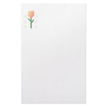 Peach Tulip Stars Stationery