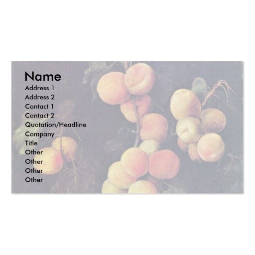 Peach Twig By Flegel Georg Business Card (front side)