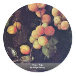 Peach Twig By Flegel Georg Round Stickers