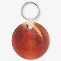 Peach Watercolor - Key Chain keychains by monkley_designs Peach Watercolor - Key Chain keychains