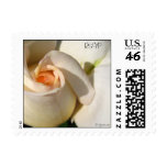 Peach White Rose Bud Wedding Postage