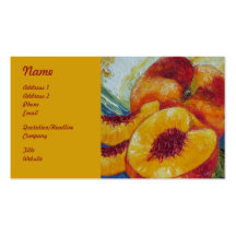 Peaches Fruit Business Cards