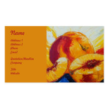 Peaches Fruit Business Cards