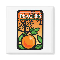 Peaches Fridge Magnets