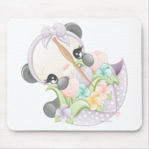 Peaches Panda mousepad by Andrea_Creates Peaches Panda mousepad