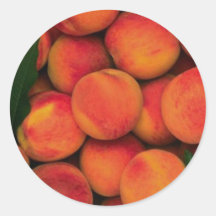 Peaches Round Sticker