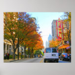 Peachtree Street in the fall Print