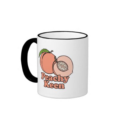 Peachy Keen Peaches Coffee Mugs by doonidesigns