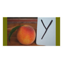 peachy post card personalized photo card