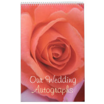 Peachy Wedding Rose Wall Calendars