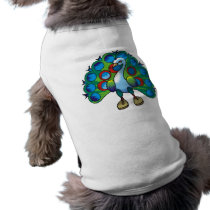 Peacock 2 dog t-shirt