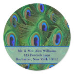 Peacock Address or Save the Date Label Sticker