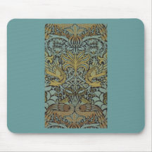 Peacock and Dragon By William Morris Mouse Pads
