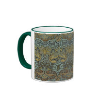 Peacock and Dragon By William Morris mugs