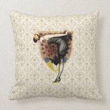 Peacock and Pin Up Throw Pillows