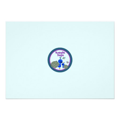 PEACOCK Baby Shower invitation girl boy mommy PBM