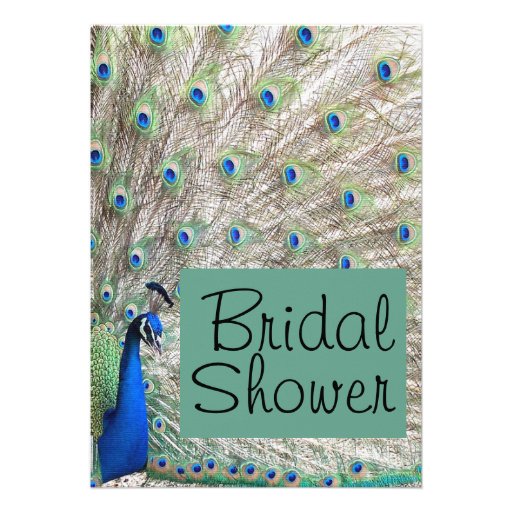 Peacock Bird Bridal Shower Invitation