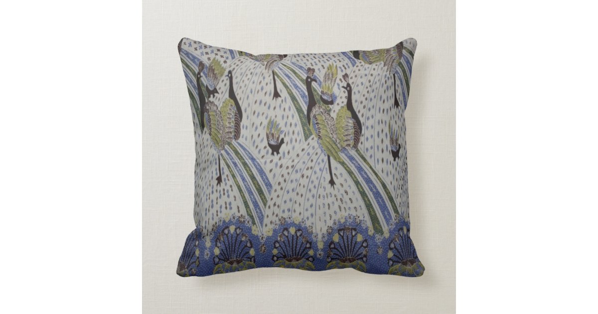 Peacock Bird Pattern Throw Pillow Zazzle