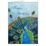 Peacock Birthday Card