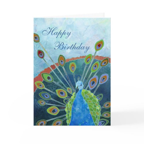 Peacock Birthday Card card