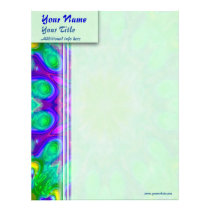 Peacock Bloom Custom Letterhead