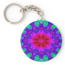Peacock Bloom Keychain