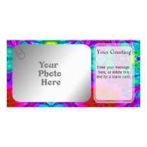 Peacock Bloom PhotoCard Template Photo Card Template